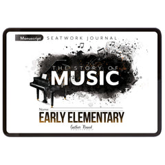 Music homeschool unit study digital student seatwork journal in manuscript for early elementary