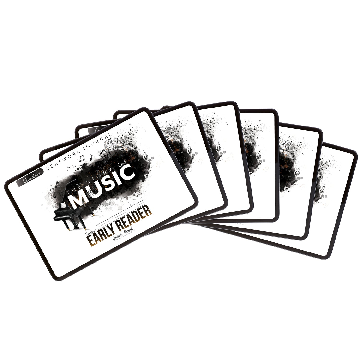 Music homeschool unit study digital student seatwork journal in cursive for full family bundle 