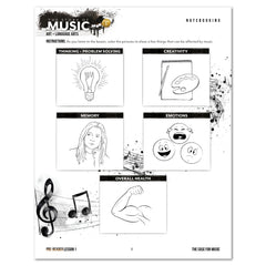 Music homeschool unit study digital student workbook for Pre-Reader with Teacher's Guide bundle lesson one