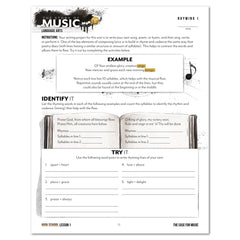 Music homeschool unit study digital student workbook for High school with Teacher's Guide bundle  lesson one