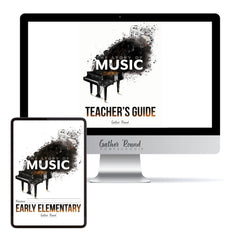 Music homeschool unit study digital student workbook for Early Elementary with Teacher's Guide bundle 