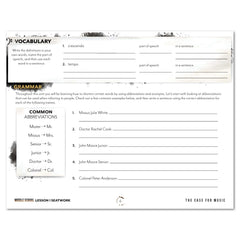 Music homeschool unit study digital student seatwork journal in manuscript for middle school lesson one