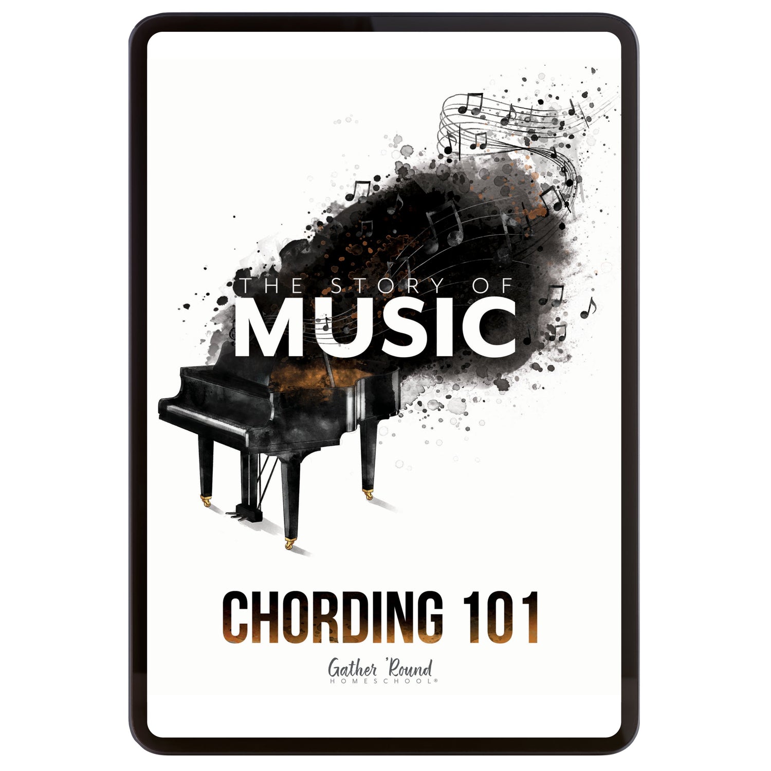 Music homeschool unit study digital student Chording 101 workbook