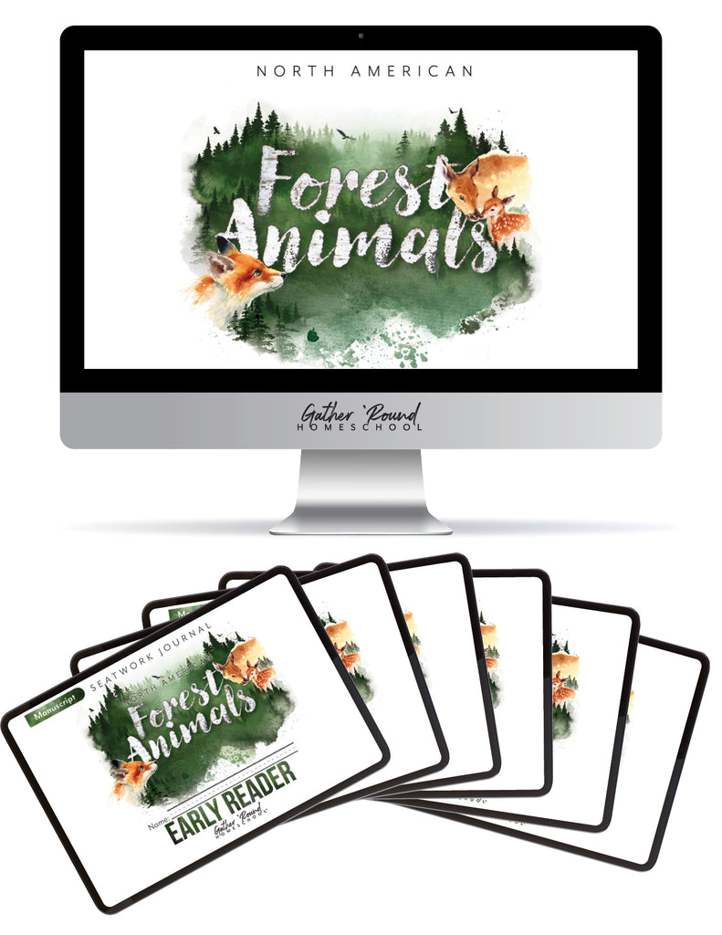 North American Forest Animals Digital Seatwork Books