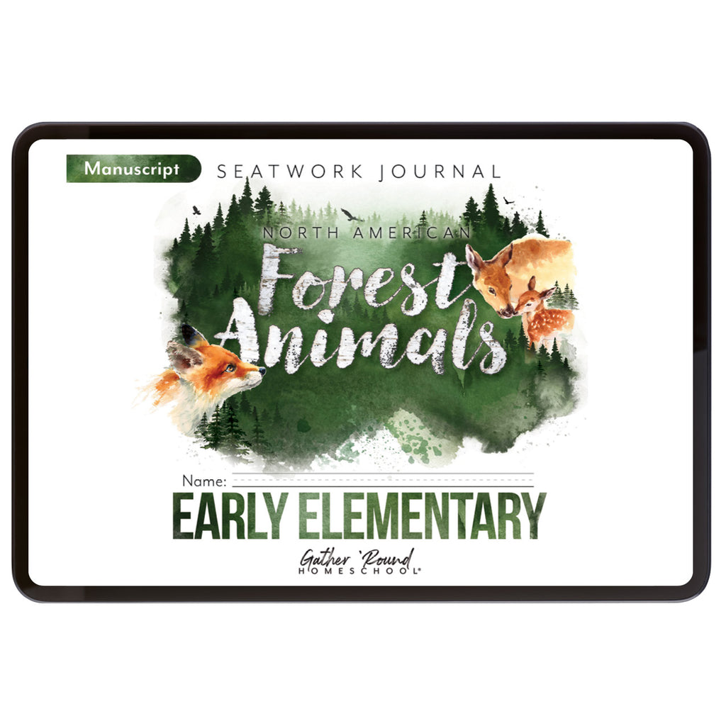 North American Forest Animals Digital Seatwork Books