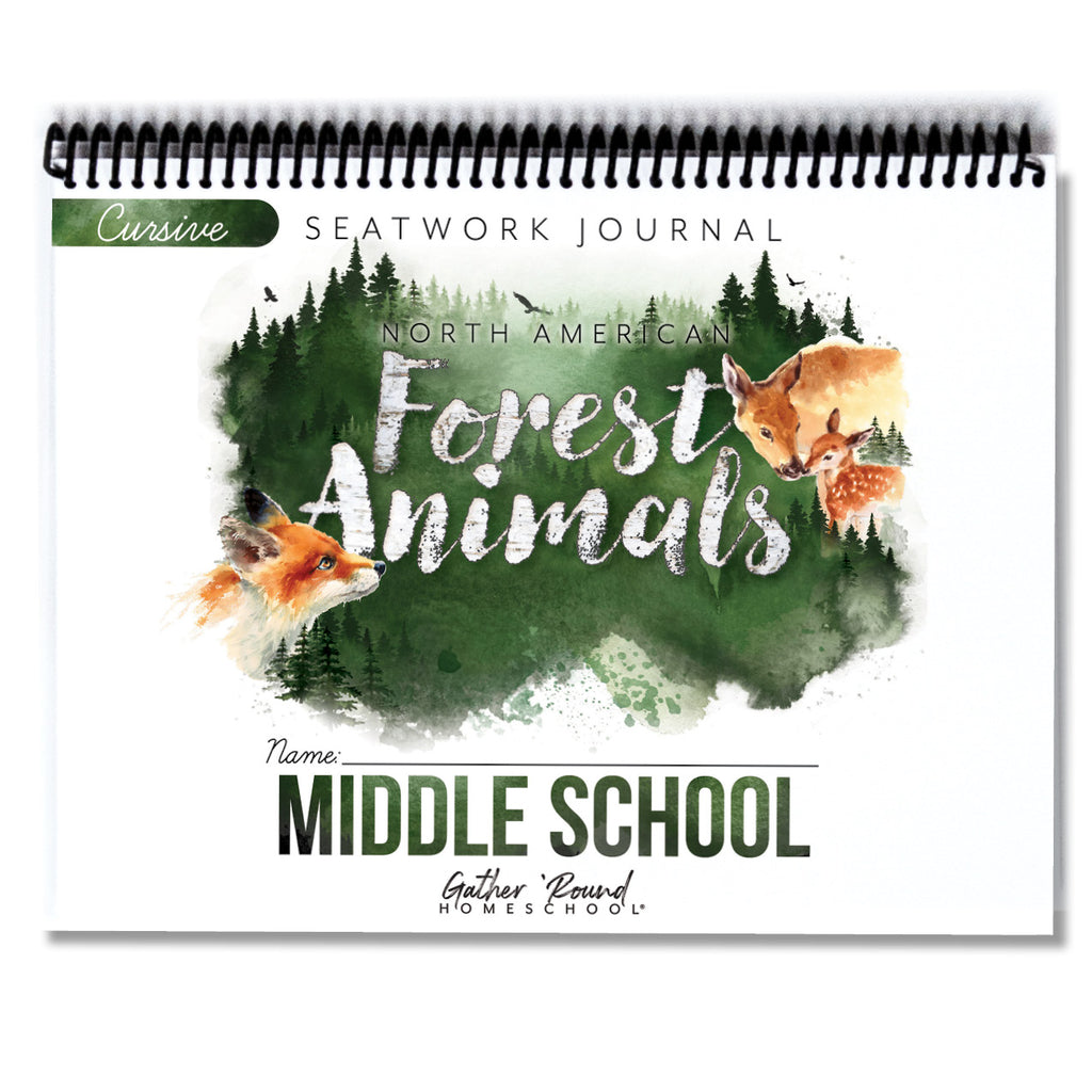 North American Forest Animals Printed Seatwork Books