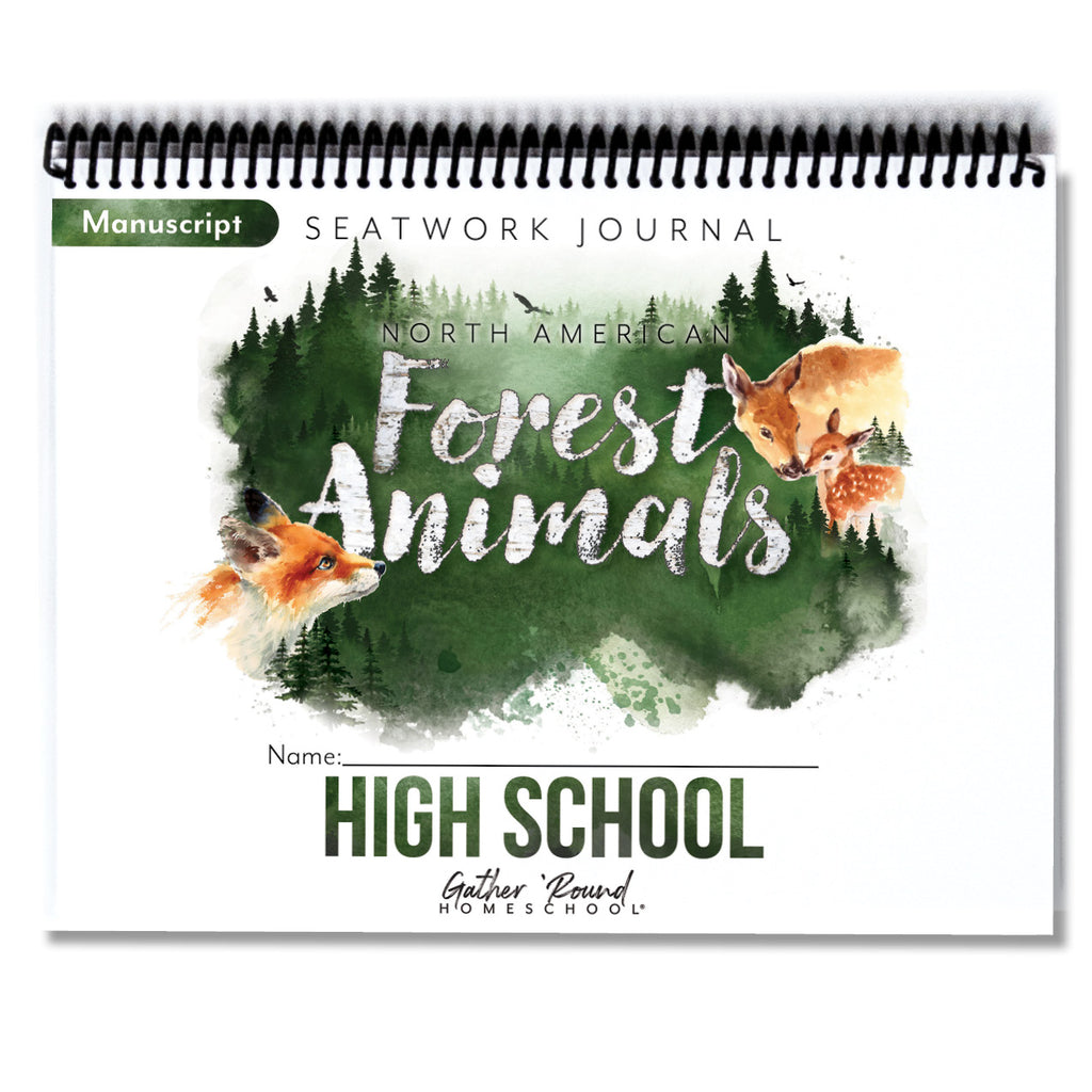 North American Forest Animals Printed Seatwork Books