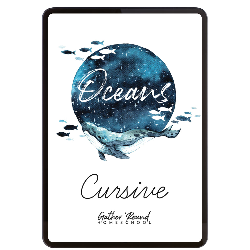 Oceans Cursive Writing Digital Book