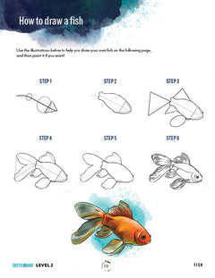 Pets homeschool unit study digital level two sketchbook how to draw a fish