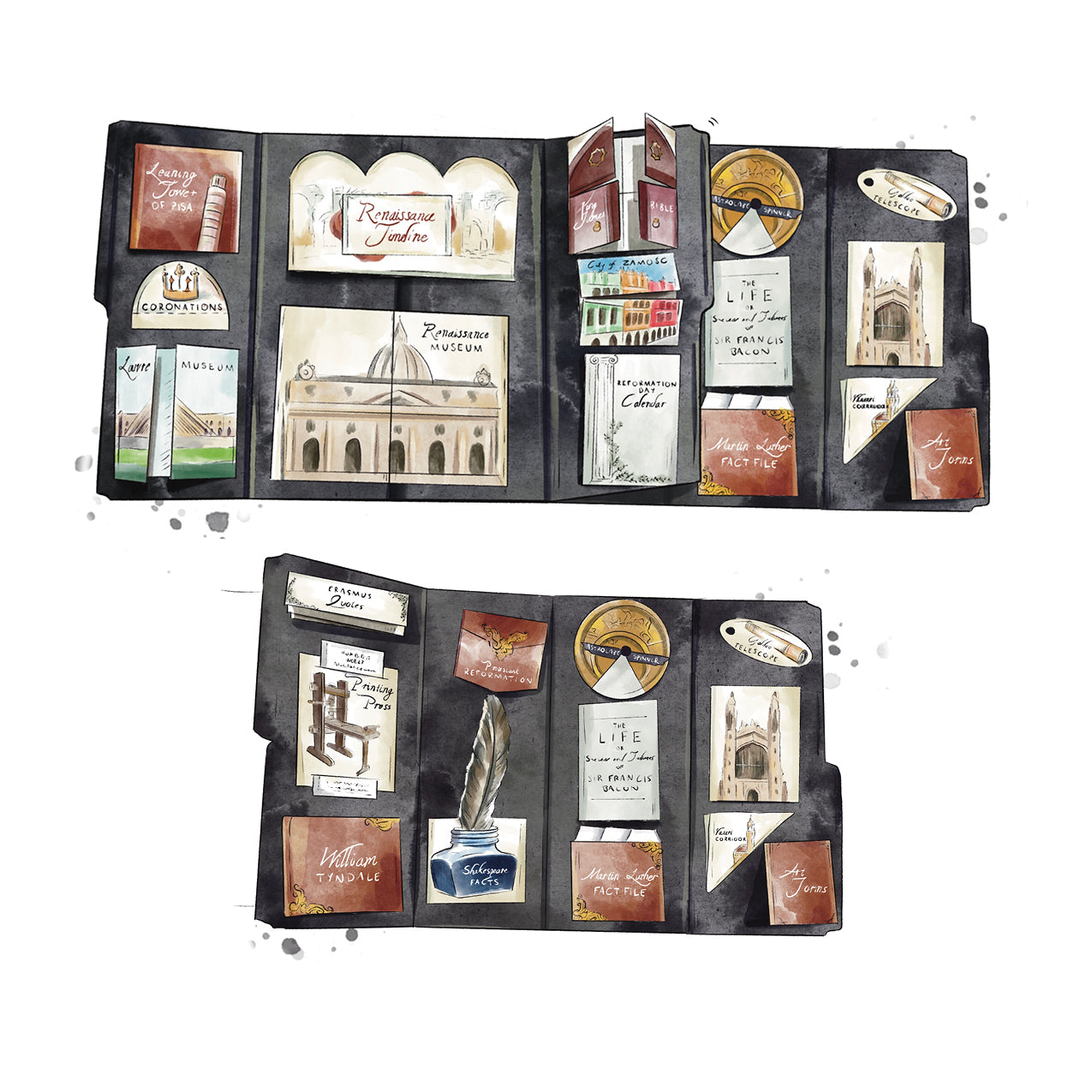 Renaissance and Revival Homeschool Unit Study Digital Lapbook Finished Lapbook 