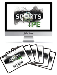 Sports + PE homeschool unit study, digital student seatwork journal in manuscript for all levels bundle