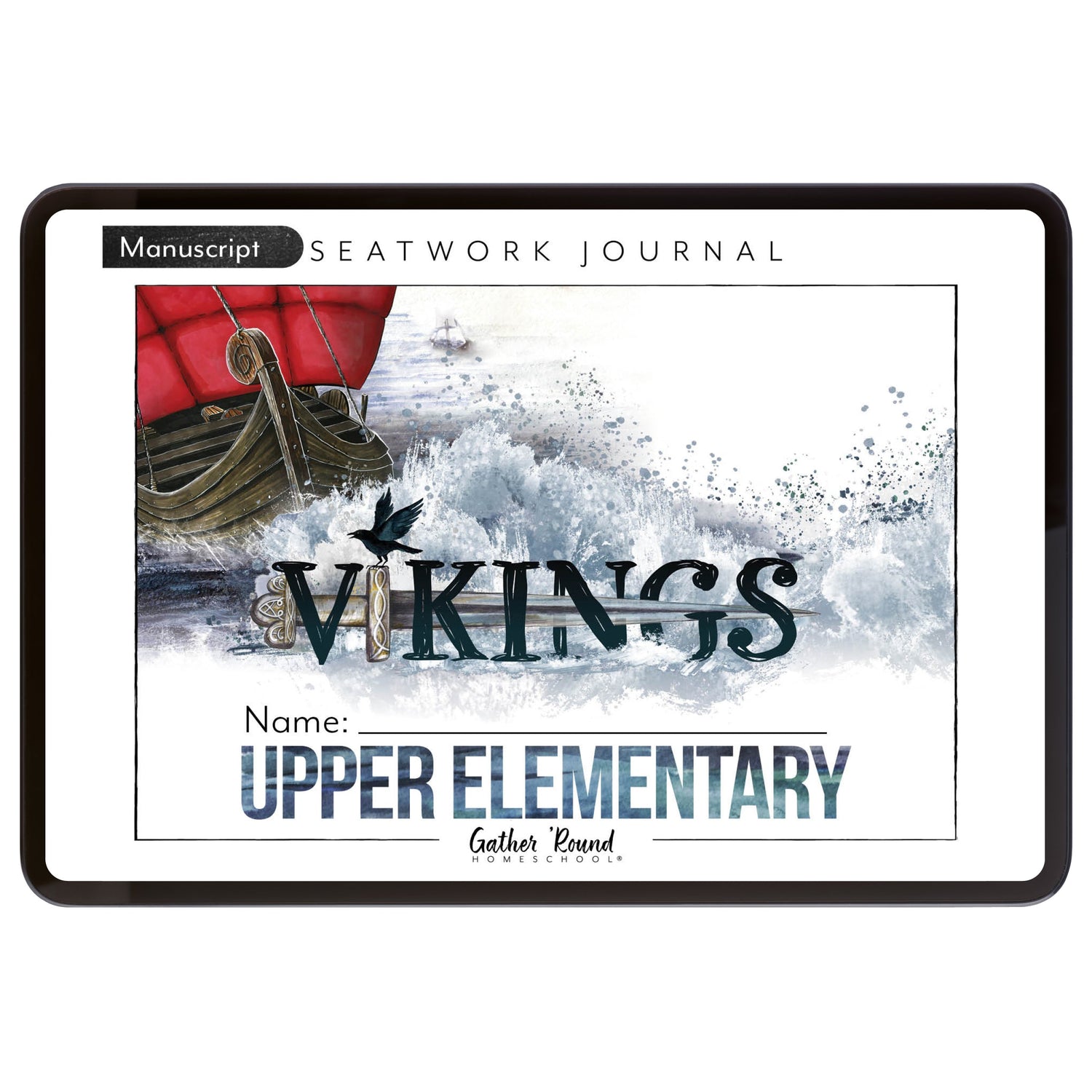 Vikings Homeschool Unit Study Digital Seatwork Journal Manuscript Upper Elementary 