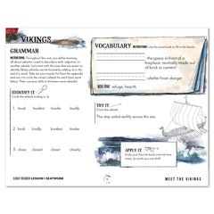 Vikings Homeschool Unit Study Digital Seatwork Journal Manuscript Early Reader Lesson 1 Grammar and Vocabulary