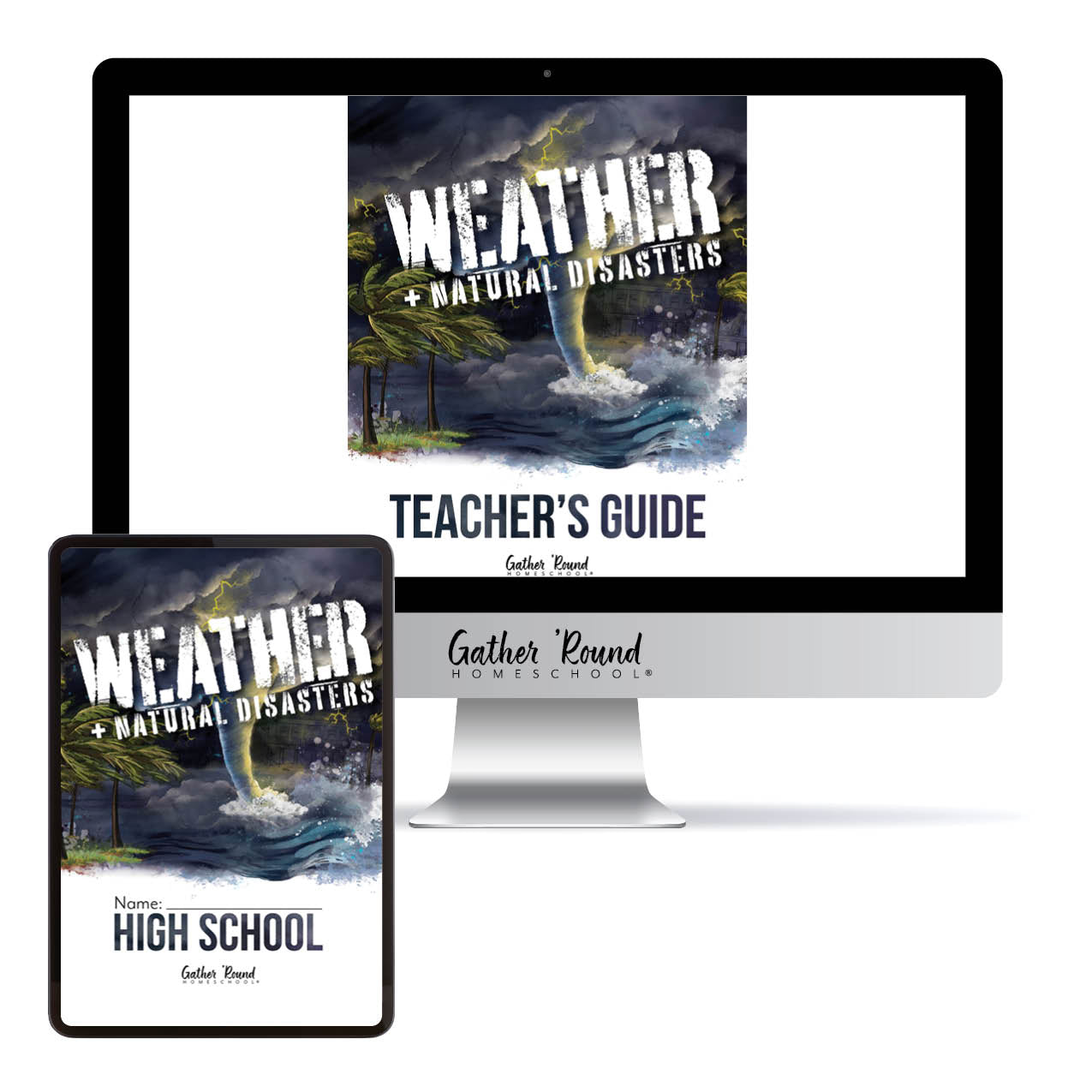 Weather + Natural Disasters Homeschool Unit Study Digital Bundle Teacher's Guide and High School Student Book