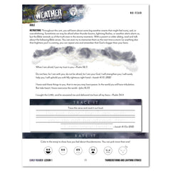 Weather + Natural Disasters Homeschool Unit Study Digital Early Reader Student Book Lesson 1 No Fear