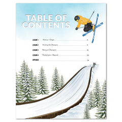 Winter Games Homeschool Unit Study Digital Download Teacher's Guide Table of Contents