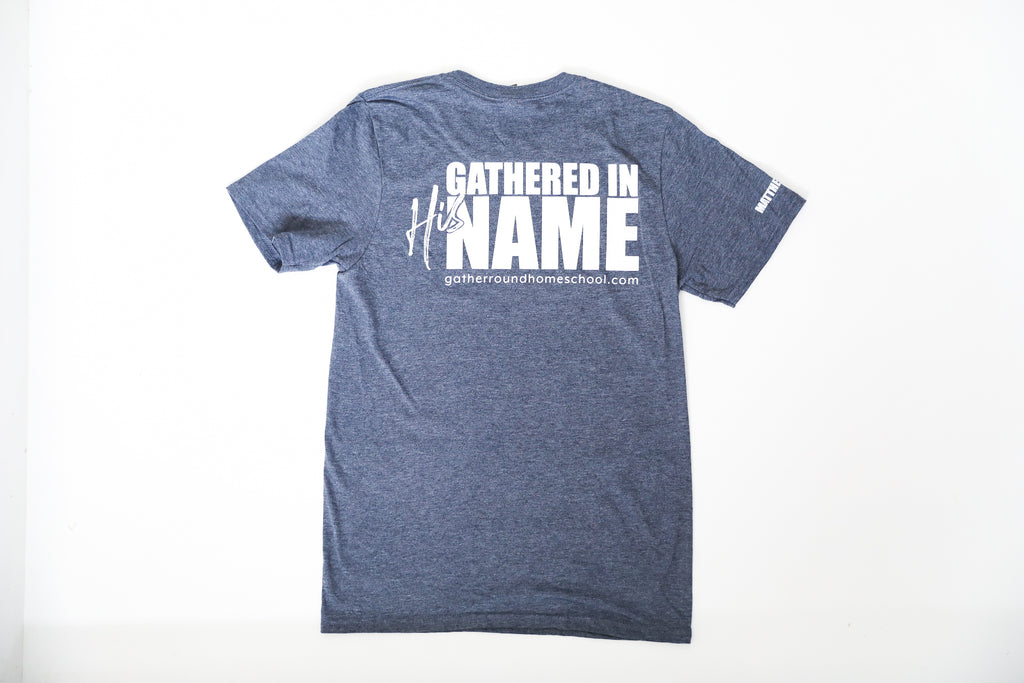 Gathered In His Name T-shirt (Heather Navy)