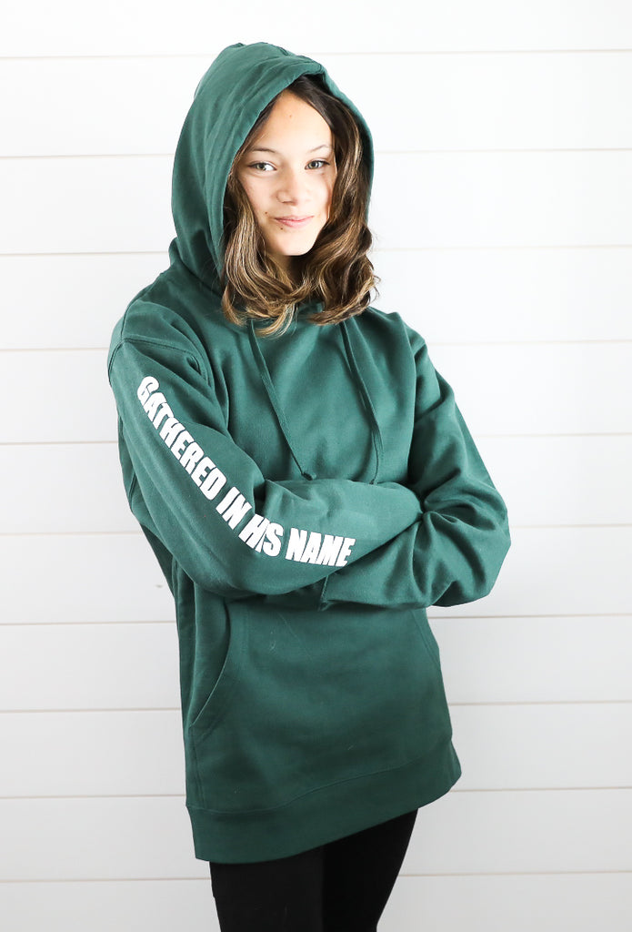 Bottle Green Zipper Hoodie