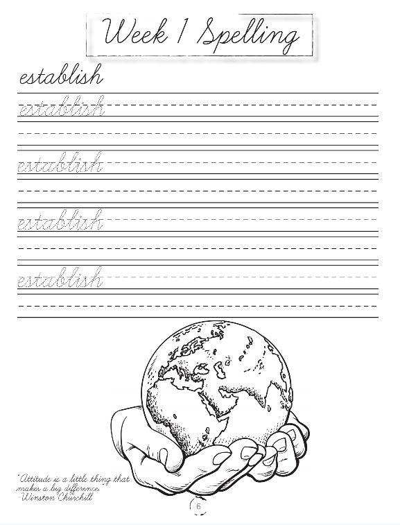 Earth Science Cursive Writing Digital Book – Gather 'Round Homeschool
