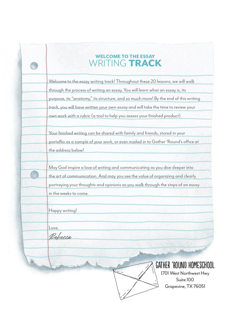 Essay Digital Writing Track – Gather 'Round Homeschool Canada