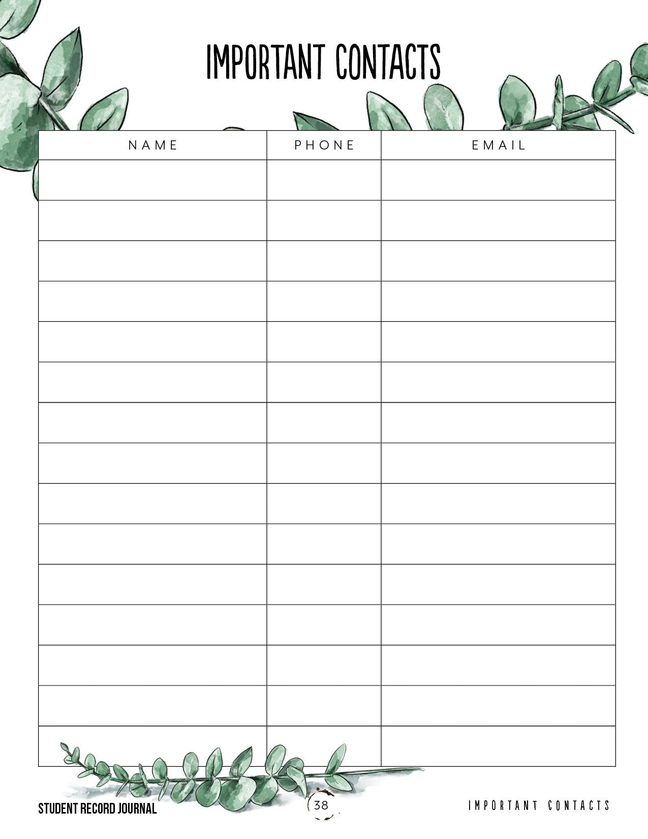 Student Tracker Digital Journal
