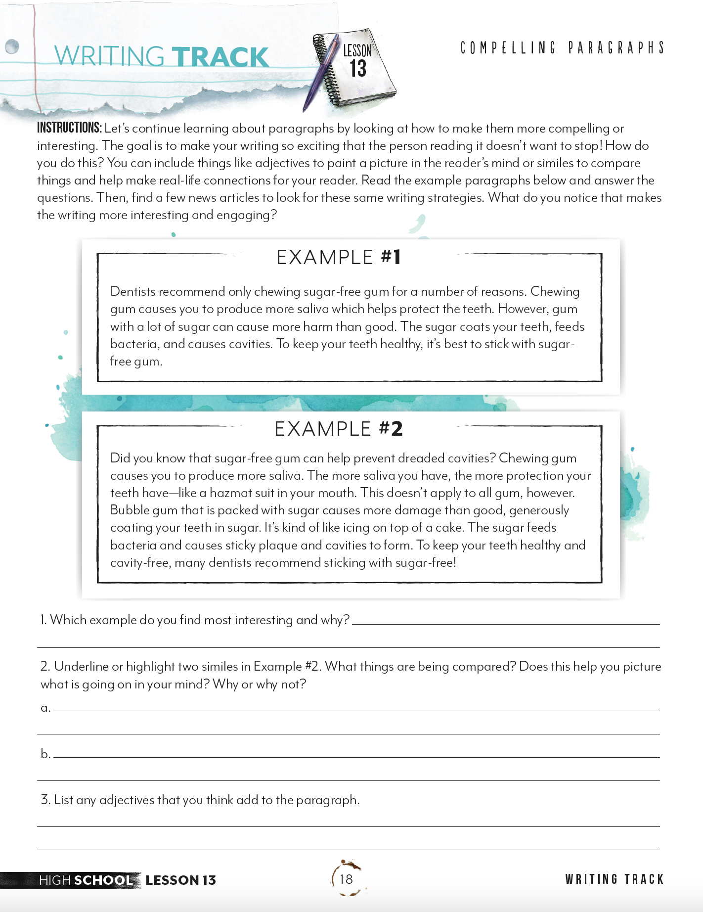 Paragraph Digital Writing Track